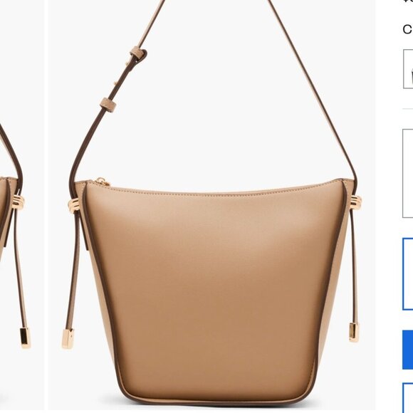 Anne Klein NWT Bucket hobo shoulder bag in truffle - Picture 1 of 8